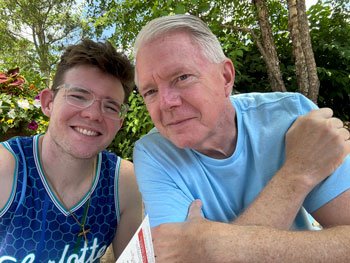Dennis O'Reilly and his son